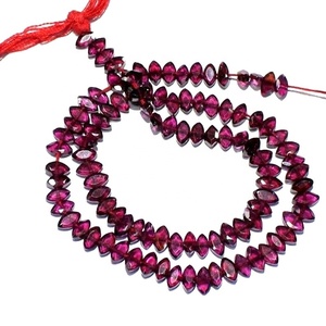 Wholesale Customised Necklace/<b>Bracelet</b> Making Faceted Marquise Shape Natural <b>Red</b> Garnet Gemstone Beads Price Per Unit - Product Image 3