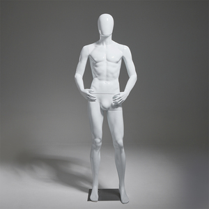 Manichino Maschile in Plastica Non Verniciata, Corpo Grezzo Bianco per <span class=keywords><strong>Pittura</strong></span> Fai-da-Te e Esposizione Personalizzata - Product Image 4