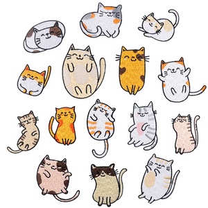 New Design 3D Cartoon <b>Cat</b> Iron-On Embroidery Polyester Kids <b>Clothes</b> Patches <b>for</b> Decoration - Product Image 2
