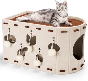 Luxury Modern Design Pet <b>Cave</b>, Noise Reducing Acoustic Felt Cat <b>Bed</b> Customizable for Living Room & Bedroom - Product Image 2
