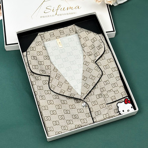 Ice Silk đồ ngủ phụ nữ 2025 mùa xuân mùa hè <span class=keywords><strong>Hello</strong></span> <span class=keywords><strong>Kitty</strong></span> thanh lịch cao cấp thoáng khí giản dị Homewear Bộ - Product Image 1