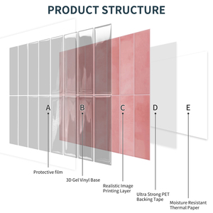 Decoración del Hogar, Azulejos Autoadhesivos 3D ROSADOS, Pegatinas <span class=keywords><strong>de</strong></span> Azulejos para Pared, Azulejos Adhesivos para Cocina y Baño - Product Image 6