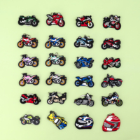 High Quality Cartoon PVC 3D Car Motorcycle Keychain Stainless Steel Keycap Durable Eco-Friendly Personalized Promotional Gift