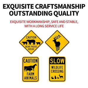 Soddisfare gli standard di personalizzazione materiale professionale dimensioni/modelli/testo a forma di diamante riflettente animale segnale di avvertimento - Product Image 3