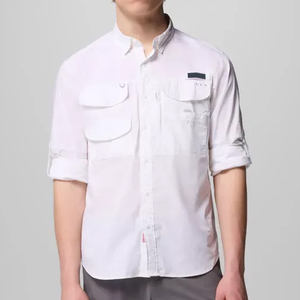 Camisa de pesca con capucha y botones, de nailon liso con camuflaje, con logo, estilo aborigen, para trucha coral, de Navidad. - Product Image 4