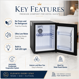 Réfrigérateur d'hôtel avancé 55W sans givre pour le confort des clients d'hôtels <span class=keywords><strong>de</strong></span> <span class=keywords><strong>luxe</strong></span> - Product Image 2