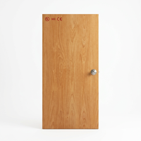 Porte coupe-feu en bois certifiée UL, résistance au feu 1 heure, styles variés, personnalisable pour projets hôteliers et d'appartements, directement de l'usine
