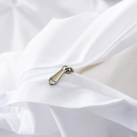 Housse de couette décorative de luxe solide plissée couleur personnalisable qualité respirante ensemble housse de couette King Polyester