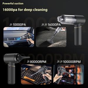 <span class=keywords><strong>Mini</strong></span> aspirateur à main sans fil Souffleur de poussière domestique intégré et fonction de nettoyage par aspiration pour le nettoyage de la voiture - Product Image 4