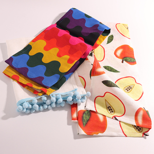 Tùy Chỉnh Được Thiết Kế 100% Bông Placemat Món Ăn Khăn Kỹ Thuật Số In Nhà Bếp Khăn Trà Dùng Một Lần Nén Kháng Khuẩn Bán Buôn - Product Image 5