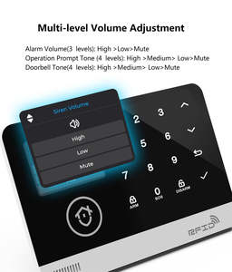 Sistema de <span class=keywords><strong>Alarma</strong></span> WiFi Tuya de 2.4 Pulgadas, Kit de Material ABS, Sensor Inalámbrico GSM, Tarjeta RFID, Control Remoto, Sistema de Seguridad Inteligente para el Hogar - Product Image 6