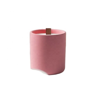 Pot vide en céramique mate pour bougie, idéal pour la décoration DIY, compatible avec le remplissage de cire, pot à bougie en ciment pour aromathérapie - Product Image 4