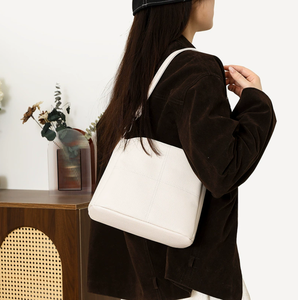 Genuine Leather Women's Crossbody Shoulder Bag Beige <b>Square</b> Handbag Zipper Closure Adjustable Strap for Daily Travel - Product Image 5
