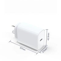 Adaptador de Carga Rápida de 25W con Puerto USB Tipo C, Estándar Australiano, Enchufe AU, PD3.0, QC3.0, Personalizado para Teléfono Móvil, Auriculares y Cámara