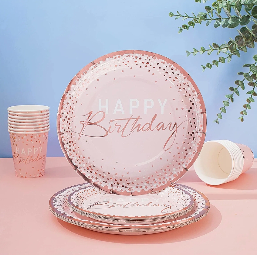Hot Sale 7 Inch Eco-Friendly Disposable Paper Plates for Parties Weddings Biodegradable Dinner Cup Plates for Restaurants Events