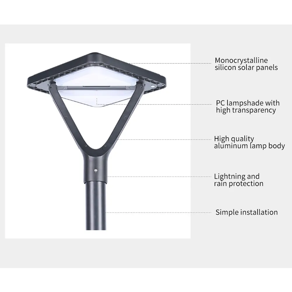 Risparmio energetico passerella yard impermeabile all'aperto integrato led solare lampada da giardino