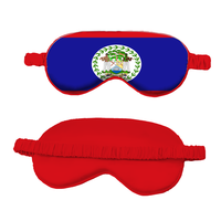 Masque de sommeil en soie simulée avec drapeau national du Belize personnalisé, sangle élastique réglable, pour les siestes quotidiennes de courte durée