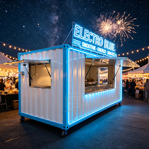 Conteneur maritime haut de gamme avec design de salle à manger extérieure, cuisine entièrement équipée, restaurant mobile - Product Image 1