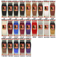 Lot de 6x Mèches Synthétiques Pré-Étirées pour Tresses, 52 Pouces, 500g, Effet Yaki, Sans Démêlage, Sans Démangeaisons, Extensions Complètes pour Tresses au Crochet