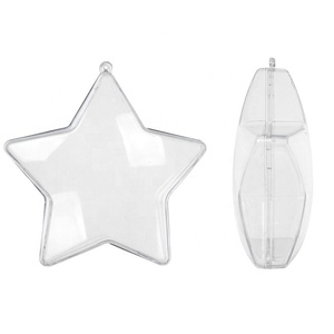 Noël Transparent <span class=keywords><strong>étoile</strong></span>s ornements <span class=keywords><strong>bricolage</strong></span> en plastique boules d'arbre <span class=keywords><strong>de</strong></span> noël suspendus boules <span class=keywords><strong>de</strong></span> cristal pour la maison fête <span class=keywords><strong>de</strong></span> mariage cadeau boîte décor - Product Image 2
