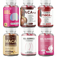 Gummies végétales très demandées, 60 unités, pour l'agrandissement naturel des fesses, le lifting des hanches, la fermeté et la mise en valeur des courbes féminines