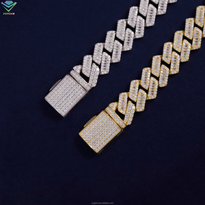Bracelet tendance T baguette, chaîne cubaine, plaqué or, argent sterling 925, certificat GRA, testeur de diamants, moissanite VVS, cadeau - Product Image 4