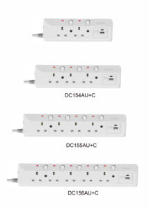 Enchufe de Extensión Dachang D154AU BS con 2 Puertos Tipo-C, 6 Tomas de Corriente, Protección IP20, 13A <span class=keywords><strong>IEC</strong></span> - Product Image 3