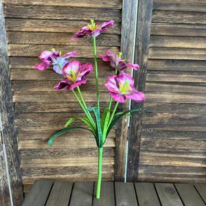 Bouquet de fleurs artificielles en soie imprimées en 3D, tulipes à cinq têtes, pour mariage, décoration intérieure, ornements de salon - Product Image 4