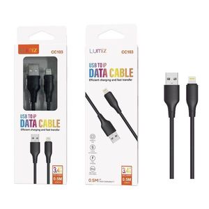 Câble de données USB vers IP Lumiz 0,5 m 3,4 A pour charge rapide et transfert de données - Product Image 1