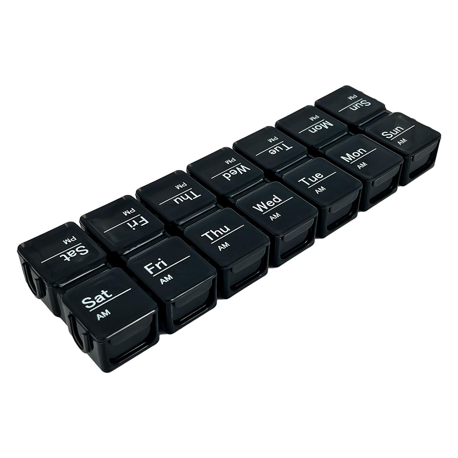 Black transparent 14 grids plastic