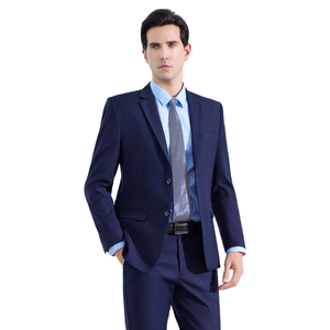 Người Đàn Ông Của Sang Trọng Màu Đen 2 Mảnh Mỏng Phù Hợp Với Trang Phục Chính Thức Dây Kéo Đóng Cửa Cao Len Viscose Giản Dị Cho Đám Cưới Bên Kinh Doanh Prom Xl - Product Image 5