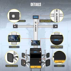 Sistema de Alineación 3D de Cuatro Ruedas Autool Xc505 Máquina y Equipo Probador con Plataforma Giratoria para Alineación Automotriz - Product Image 4