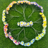 100 Pcs/kantong Krisan Daisy Buatan Aksesoris Karangan Bunga DIY Kotak Permen Bunga Buatan Dekorasi Pernikahan Rumah