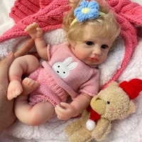 30 cm handgefertigte Reborn-Babypuppe mit Echthaar, Mädchen/Junge, Vollsilikon, weich, realistisch, individueller Hautton, beliebige Frisur, badegeschützt