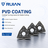 Plaquettes de tournage CNC en carbure de tungstène RUIAN WNMG080408-GM-RC6225, revêtement PVD, OEM pour PMK HRC35-60, garantie 3 ans