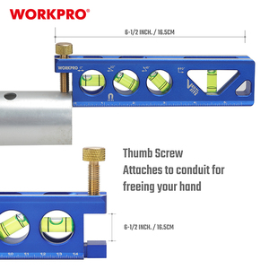 WORKPRO 6,5 \ "165MM Torpedo magnético nivel de burbuja <span class=keywords><strong>4</strong></span> viales sitio Vertical herramienta de medición de nivel de Torpedo - Product Image 1