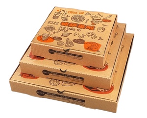 Scatola per Pizza di Alta Qualità <span class=keywords><strong>con</strong></span> Logo Personalizzato, Confezione Alimentare in Carta per Asporto, Scatola per Pizza e Crostate all'Uovo Fustellata - Product Image 1