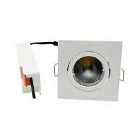 Spot encastré LED carré réglable 10W, inclinaison 0-35 degrés, GU10 MR16, ampoule remplaçable, découpe 70mm, RGB Max