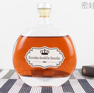 Bouteille de <span class=keywords><strong>vin</strong></span> rouge, de vinaigre de fruits ou de liqueur en verre, forme plate, design spécial, 100 ml, 125 ml, 250 ml, 500 ml, avec <span class=keywords><strong>bouchon</strong></span> en liège - Product Image 6