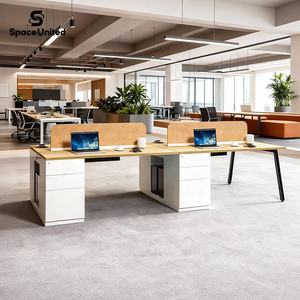 Meubles <span class=keywords><strong>de</strong></span> bureau <span class=keywords><strong>de</strong></span> conception <span class=keywords><strong>de</strong></span> poste <span class=keywords><strong>de</strong></span> <span class=keywords><strong>travail</strong></span> ouvert SpaceUnited, bureau à 4 places, bureau <span class=keywords><strong>de</strong></span> bureau commercial - Product Image 3