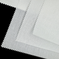 100% Polyester Non Tissé Fusible Interlignage Tissu Léger Étanche Sergé Source Usine En Gros pour Cap Linterlining