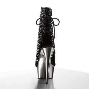 Bottines à strass, nouvelle collection 2022 pour femmes, bottes à cheville en noir, strass, <span class=keywords><strong>talon</strong></span> haut de 15 <span class=keywords><strong>Cm</strong></span>, plate-forme, talons fins, escarpins Sexy, strippers - Product Image 4