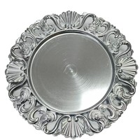 Assiettes de présentation en acrylique transparent de 13 pouces avec bord noir pour mariages, événements, dîners d'anniversaire – Vente en gros