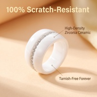 Großhandel Zirkonia Keramik Taper Stone Ring Rohling für DIY Asche-Schmuckherstellung Diamant Modeband Fabrik Lagerbestand