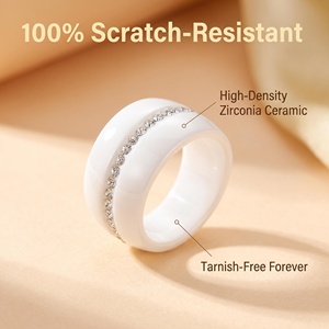 Atacado: Anel de Cerâmica de Zircônia Cônica em Branco para Fabricação de Joias DIY com Cinzas de Cremação, Estilo Diamante, Estoque de Fábrica - Product Image 4