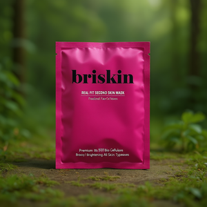 Mascarilla Facial Briskin Real Fit Second Skin, Bio Celulosa Premium, Iluminadora, Para Todo Tipo de Piel - Product Image 3