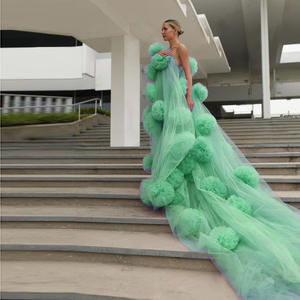 Vestido de Fiesta Largo sin Mangas Estilo Ins, Hecho a Medida, el Mejor Vestido de Graduación, Boda y Fiesta de Noche, Vestido de Maternidad de Tul - Product Image 3