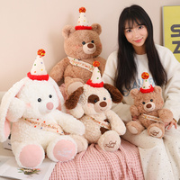 Petit chapeau d'anniversaire en peluche animal super doux poupée citrouille en peluche personnalisée coton de haute qualité emballé sous vide-peluche anime parfaite