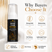 Mousse coiffante pour perruques à marque privée, fixation forte, volume et mousse légère pour perruques, tissages, tresses et extensions