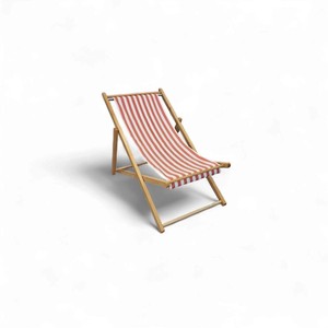 Sedia a sdraio senza braccioli blu / bianco - Product Image 1